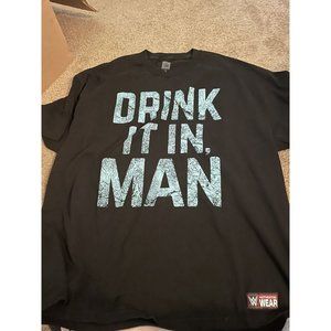 Chris Jericho "Drink It In Man" T-Shirt WWE Men's  Pre Owned AEW 2XL